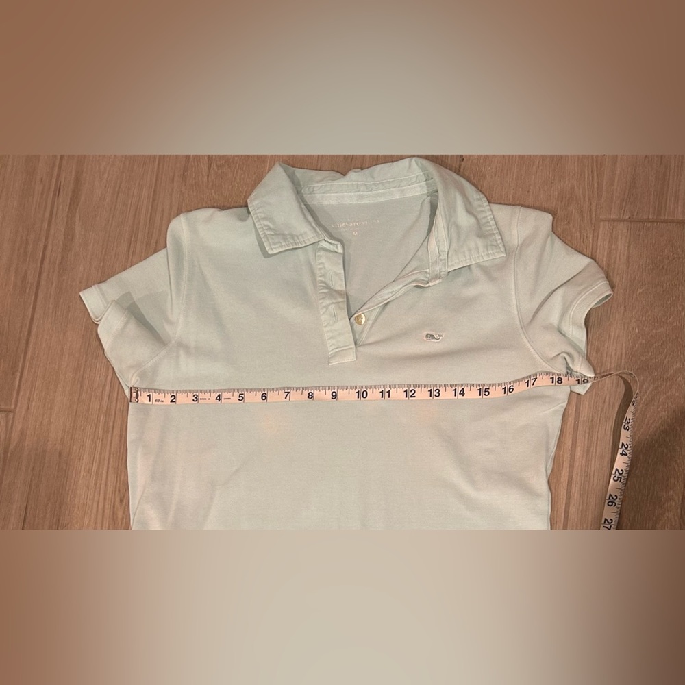 Vineyard vines polo style cotton dress. Aqua. Medium. - Picture 4 of 9